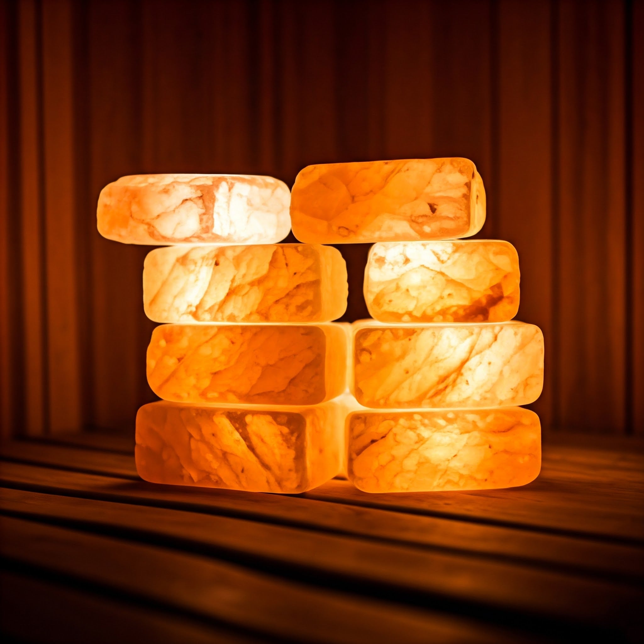 Modern elegance of pink and himalayan salt blocks for walls