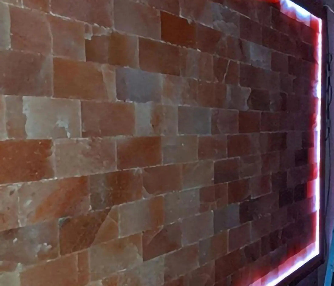 Rectangular salt pieces showing a staggered wall pattern