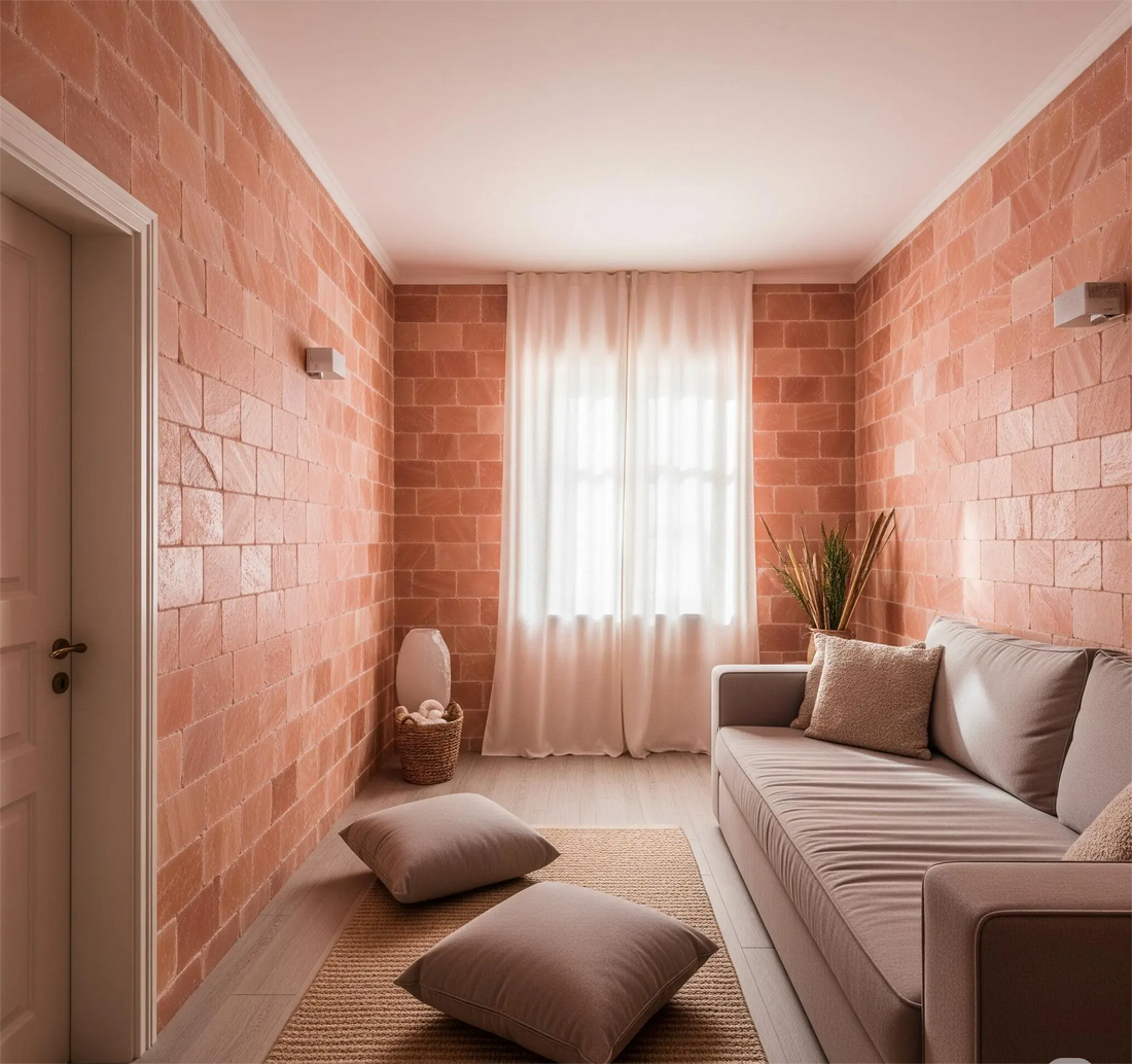 Boost Mental Health Naturally with a Pink Salt Bricks Room Build Salt Wall