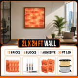 Himalayan Salt Bricks Wall Pack (2L × 2H Backlit Featured Wall) -Where Glow Meets Wellness Build Salt Wall
