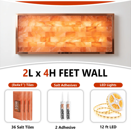 Backlit Himalayan Salt Wall Kit – 2 × 4 ft