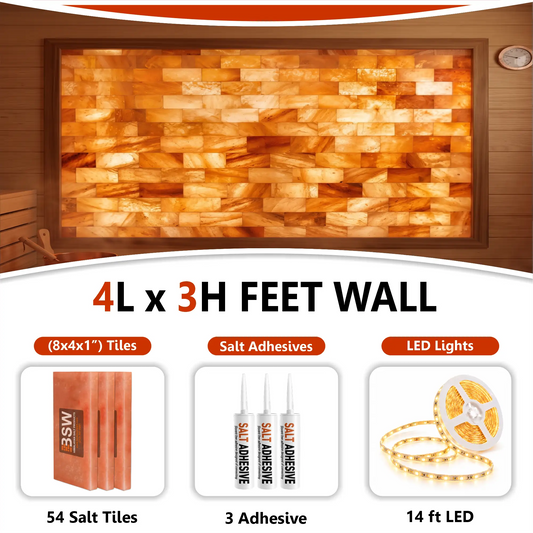 Backlit Himalayan Salt Wall Kit – 4 × 3 ft