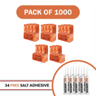 Himalayan Pink Salt Bricks 8" x 4" x 2" Pack of 1000 With 34 Salt Adhesive