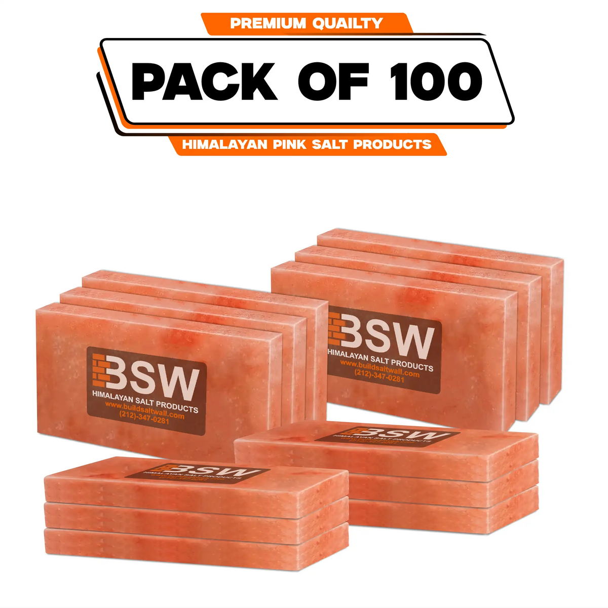 Pack illustration labeled 100 Himalayan pink salt tiles