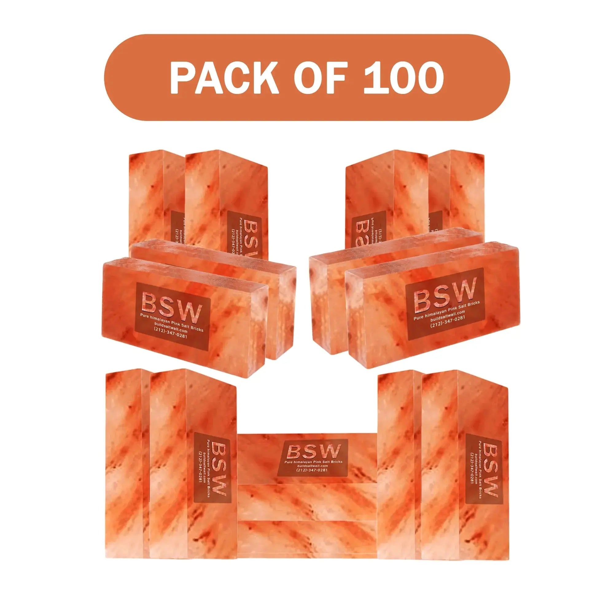100 Himalayan salt bricks