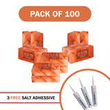 100 salt bricks with 3 adhesive