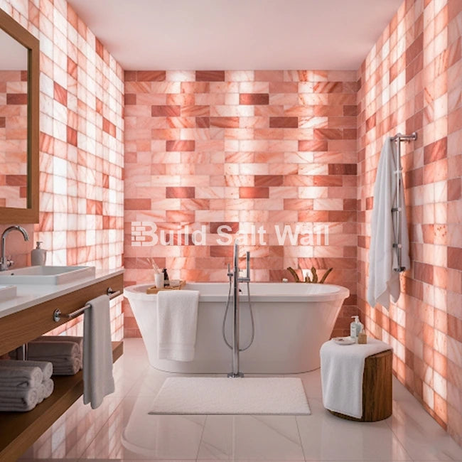 Himalayan Salt Bricks 8" x 4" x 2" - Pack of 100 with 3 free Salt Adhesive