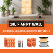 Himalayan Salt Bricks Wall Pack  (10L × 4H 