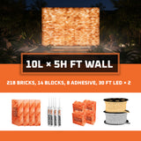 Himalayan Salt Bricks Wall Pack  (10L× 5H 
