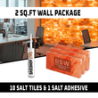 Build 2 sq. ft. Salt Wall (10 Himalayan Salt Tiles 8" x 4" x 1" With 1 Salt Adhesives)