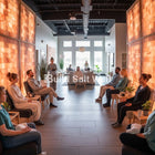 Build 20 Square Feet Salt Wall (100 Himalayan Pink Salt Tiles 8" x 4" x 1" With 3 Salt Adhesives) Build Salt Wall