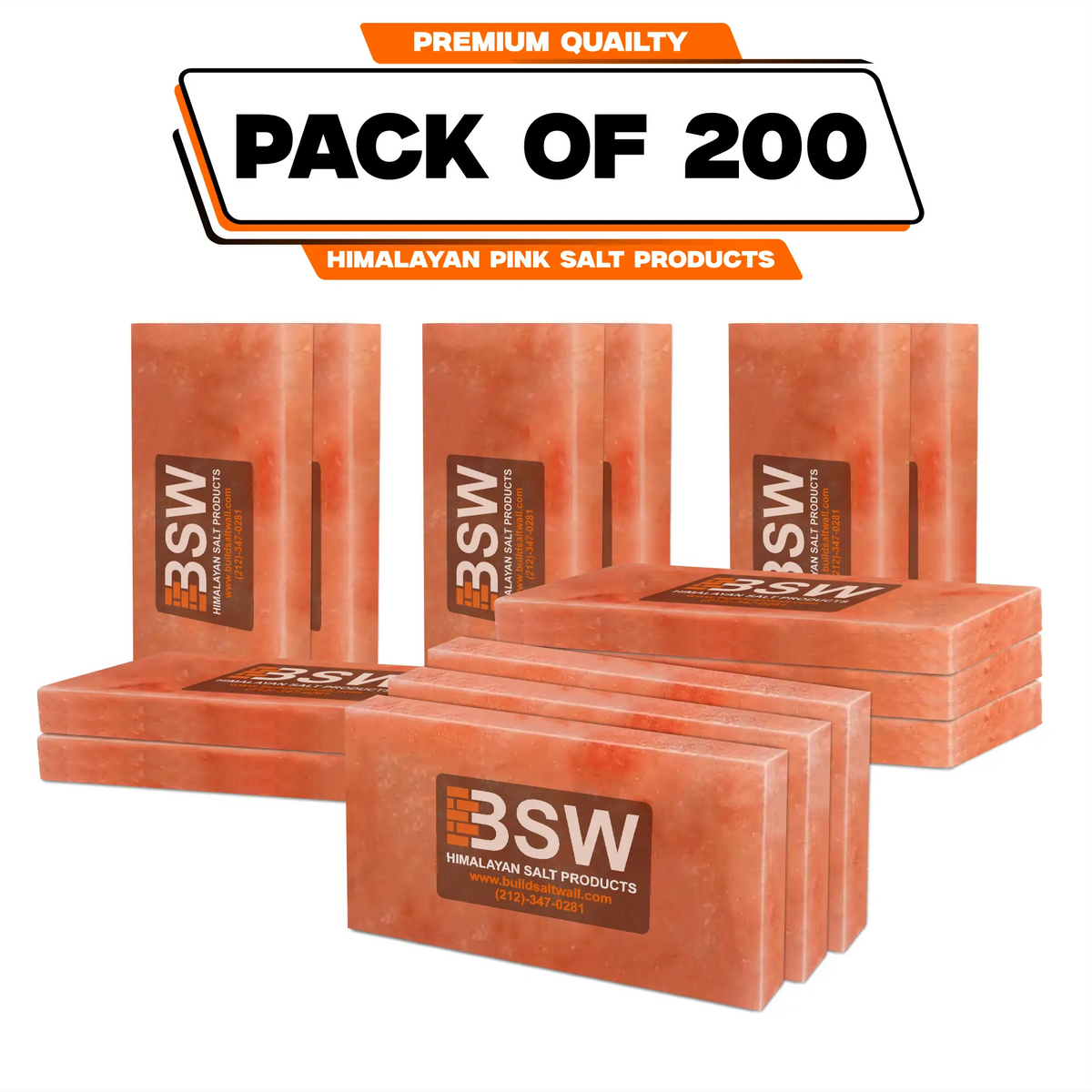 Pack illustration labeled 200 Himalayan pink salt tiles