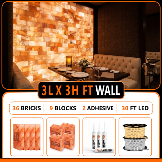 3L × 3H=9sq.ft Backlit Featured Wall