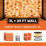 3L × 3H=9sq.ft Backlit Featured Wall