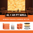 Himalayan Salt Bricks Wall Pack  (4L × 4H 