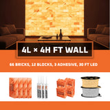 Himalayan Salt Bricks Wall Pack  (4L × 4H 