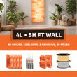 Himalayan Salt Bricks Wall Pack  (4L × 5H 