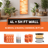 Himalayan Salt Bricks Wall Pack  (4L × 5H 