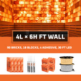 Himalayan Salt Bricks Wall Pack  (4ft × 6ft 