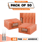 50 Himalayan Salt Bricks With 2 Adhesive
