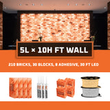 Himalayan Salt Bricks Wall Pack  (5ft × 10ft