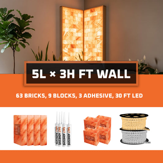 Himalayan Salt Bricks Wall Pack  (5L × 3H