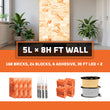 Himalayan Salt Bricks Wall Pack (5ft × 8ft 