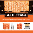 Himalayan Salt Bricks Wall Pack  (6L × 6H 