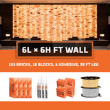 Himalayan Salt Bricks Wall Pack  (6L × 6H 