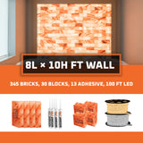 Himalayan Salt Bricks Wall Pack  (8L× 10H