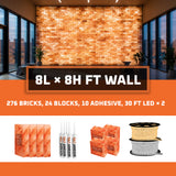 Himalayan Salt Bricks Wall Pack  (8L × 8H