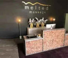 Reception desk with pink salt facing