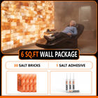 Build 6 sq. ft. Pink Salt Wall With 30 Himalayan Salt Bricks and 1 Salt Adhesive Build Salt Wall