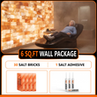 Build 6 sq. ft. Pink Salt Wall With 30 Himalayan Salt Bricks and 1 Salt Adhesive Build Salt Wall