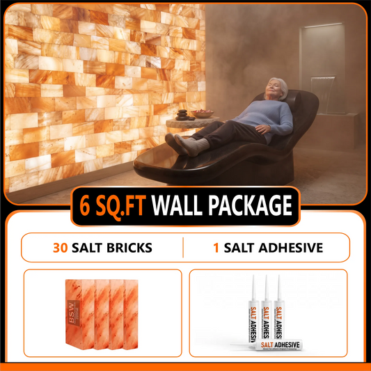 Build 6 sq. ft. Pink Salt Wall With 30 Himalayan Salt Bricks and 1 Salt Adhesive Build Salt Wall