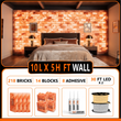 Himalayan Salt Bricks Wall Pack  (10L× 5H 