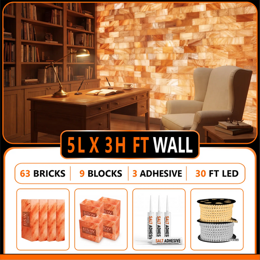 Himalayan Salt Bricks Wall Pack  (5L × 3H