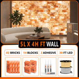Himalayan Salt Bricks Wall Pack  (5L × 4H 