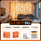 Himalayan Salt Bricks Wall Pack  (5ft × 10ft