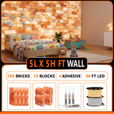 Himalayan Salt Bricks Wall Pack  (5ft × 5ft