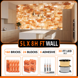 Himalayan Salt Bricks Wall Pack (5ft × 8ft 