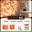 Himalayan Salt Bricks Wall Pack  (6L × 6H 
