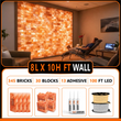 Himalayan Salt Bricks Wall Pack  (8L× 10H
