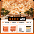 Himalayan Salt Bricks Wall Pack  (8L × 8H