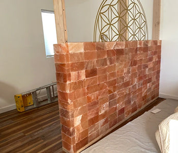 Himalayan pink Salt Bricks Wall