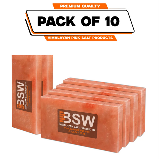 Pack illustration labeled 10 Himalayan pink salt tiles