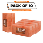 Pack illustration labeled 10 Himalayan salt bricks