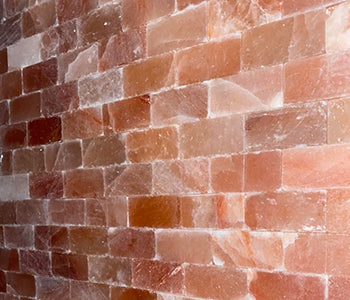 Natural salt bricks walls