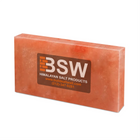 Single Himalayan pink salt tile on a white background