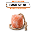 Pink salt lick block with rope labelled Pack of 1
